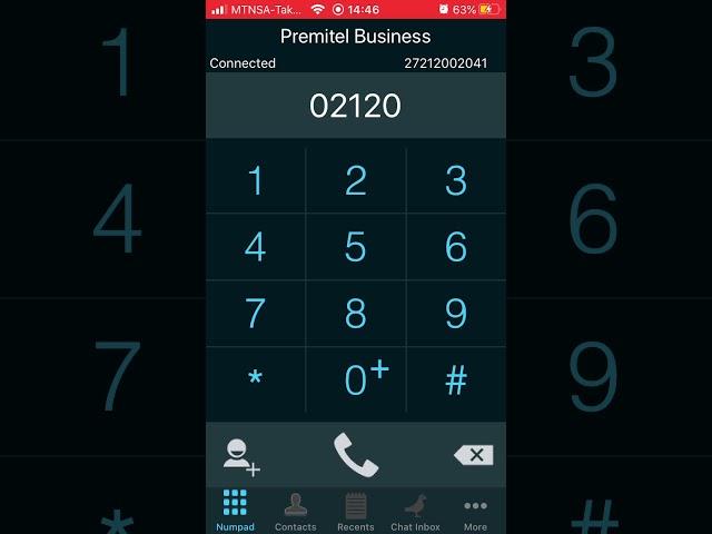 Premitel Business app iOS Place a call