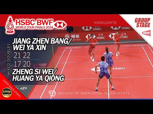 Zheng Si Wei / Huang Ya Qiong vs Jiang Zhen Bang / Wei Ya Xin | World Tour Finals 2024 | Highlights