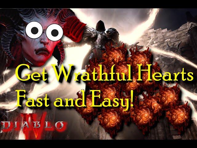 Diablo IV - BEST Wrathful Heart Farm! Fast And Easy!  Farm Everything You Need In One Play Session!