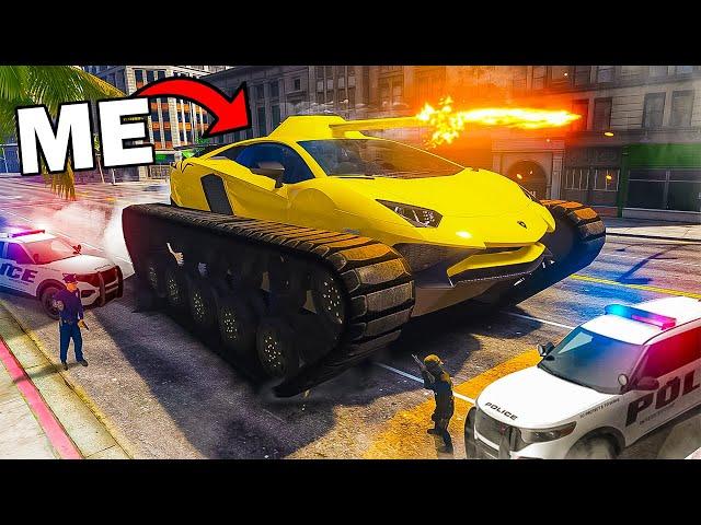 Giant Lamborghini Tank In GTA 5 RP