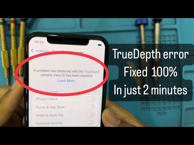 Iphone X above face id issue resolved ( truedepth error / not available / hidden ) 100% Fixed