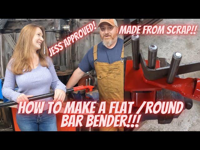 How to make a Flat bar/Round bar bender for almost free!! DIY bender fabrication!! Cheap!!!