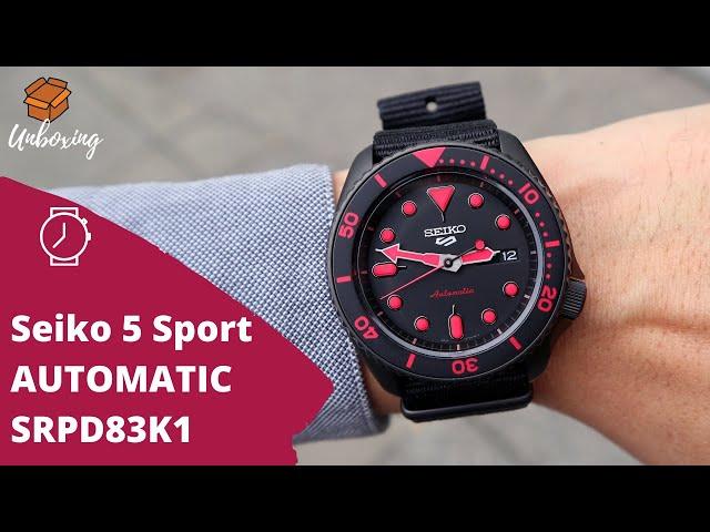 UNBOXING 2020 SEIKO 5 AUTOMATIC STEALTH BLACK/RED SRPD83K1