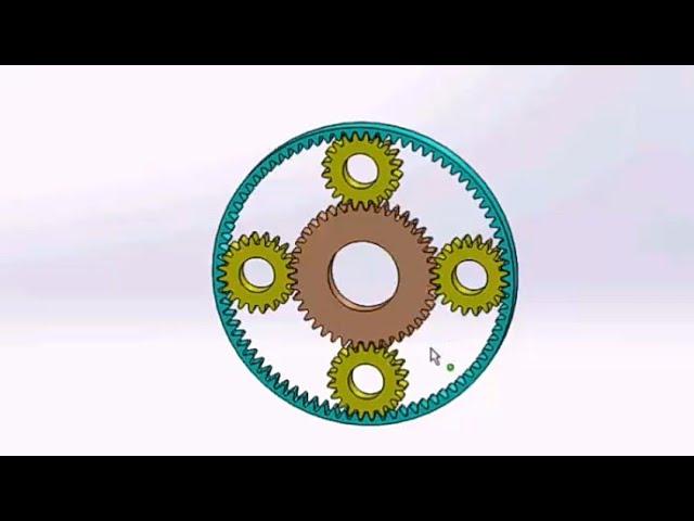 Solidworks epicyclic/planetary gear train motion study design tutorial.