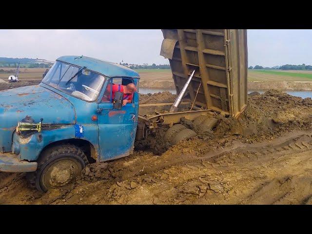 Heavy Truck Got Stuck in Mud! Dump Trucks and Timber Trucks Work in Mud and Off-Road Conditions!