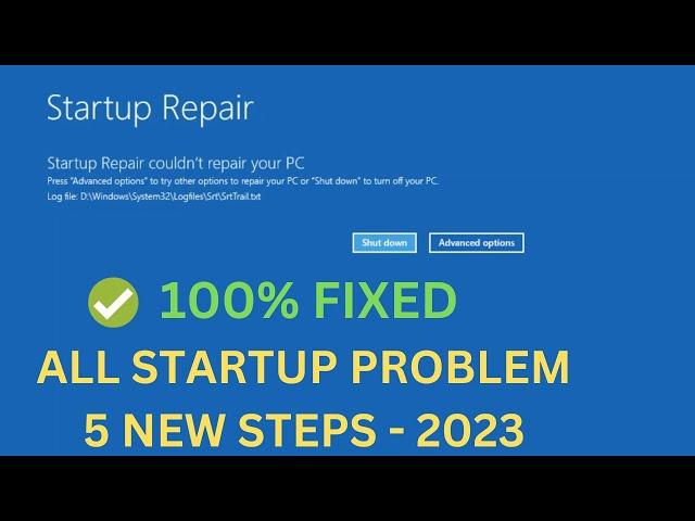 How To Fix Startup Repair Couldn’t Repair Your PC In Windows 10/11(5 New Methods 2024) Boot Issue