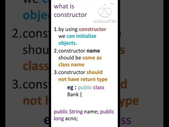 What is a constructor in Java with example?@m.a.tcodingblogs9080