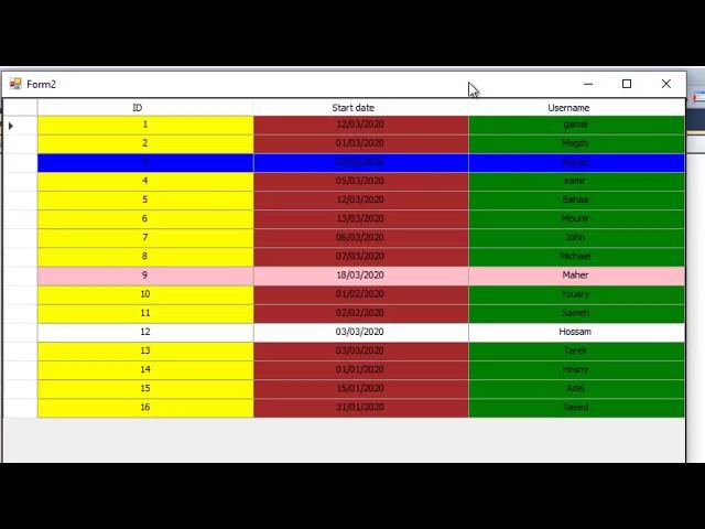 Visual Basic.net: How to change datagidview row color based on Condition