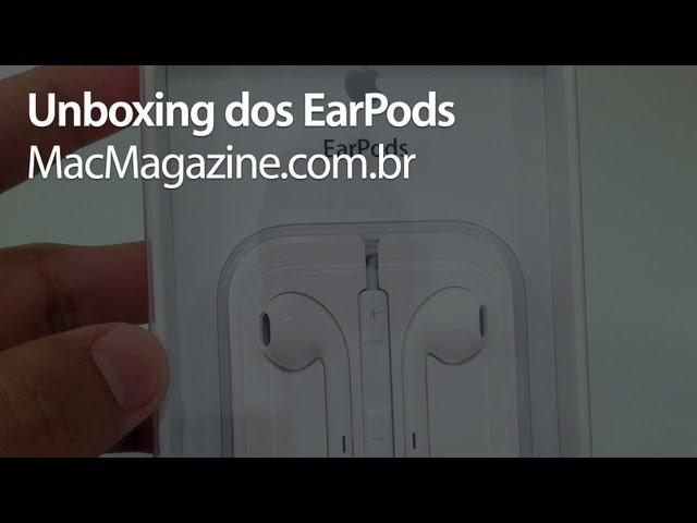 Unboxing dos novos fones de ouvido da Apple, os EarPods