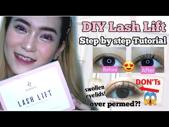 DIY Eyelash Perming Tagalog Tutorial #iconsign #diylashlift #eyelashperming