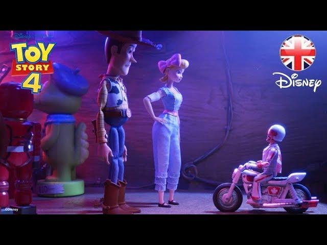 TOY STORY 4 | Woody & Bo Peep Meet Duke Caboom! Clip | Official Disney Pixar UK