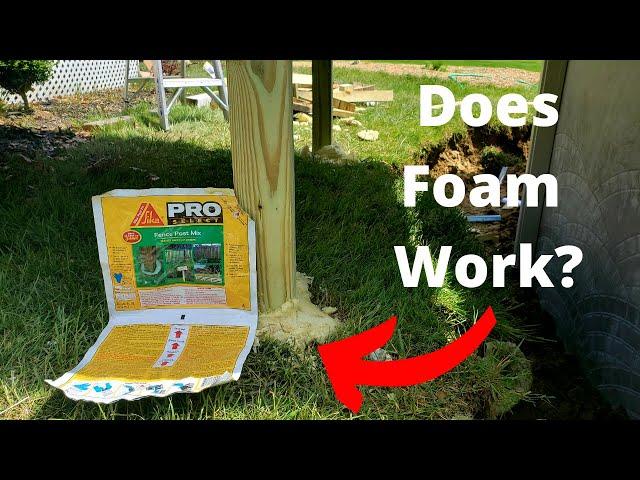 FOAM VS. CONCRETE - Fence Post Setting Test. This may be one of the coolest products reviewed yet!