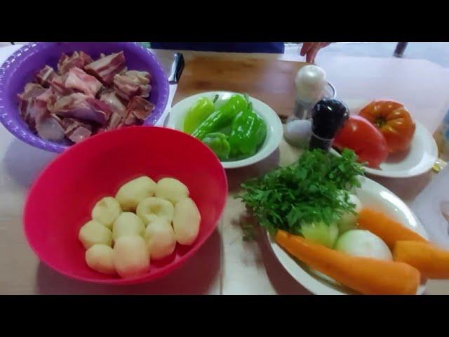 Говядина с овощами в казане на костре, Невероятно вкусно!!!