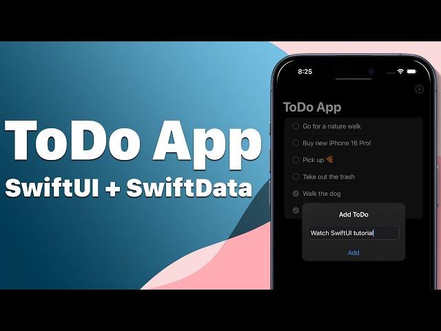 SwiftUI ToDo App Tutorial with SwiftData: Step-by-Step for Beginners