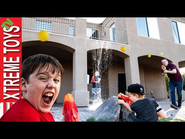 Ethan and Cole Ride Along! Follow Sneak Attack Squad Nerf Battle Vs Parents!