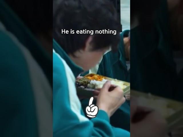 He is eating nothing  | squid games