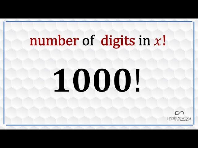 Number of digits of n!