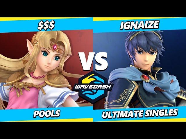 Wavedash 2023 - $$$ (Zelda) Vs. Ignaize (Marth) Smash Ultimate - SSBU