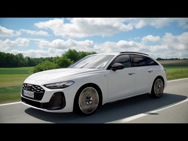 Audi A5 Avant e-hybrid quattro 270KW in Glacier white Driving Video