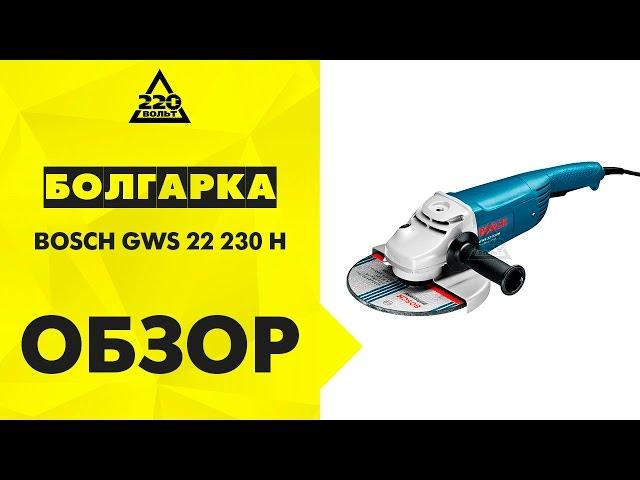 Обзор Машина углошлифовальная (болгарка) BOSCH GWS 22-230 H