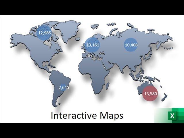 002. Build an Interactive Map with Charts in 10 min! | EXCEL