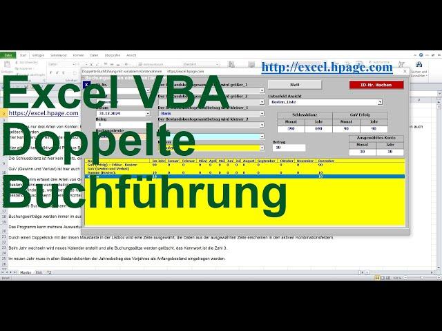 Kreditkarte buchen  Doppelte Buchführung mit variablem Kontenrahmen in einer Excel Datei