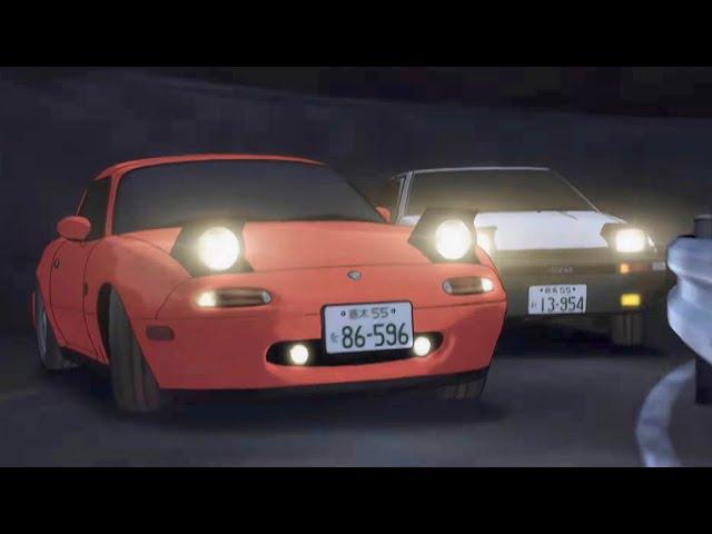 AE86 vs. Roadster - [Eurobeat Removed] - (Initial D Fourth Stage)