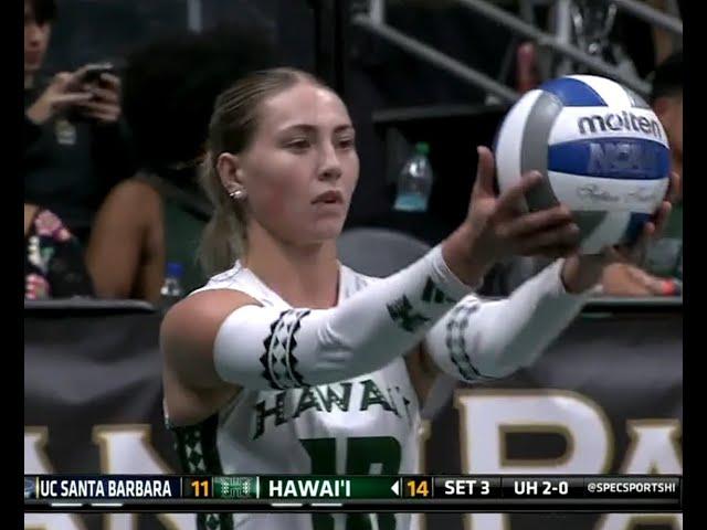 Hawaii Wahine Volleyball vs UCSB (Nov.1, 2024) Match 2