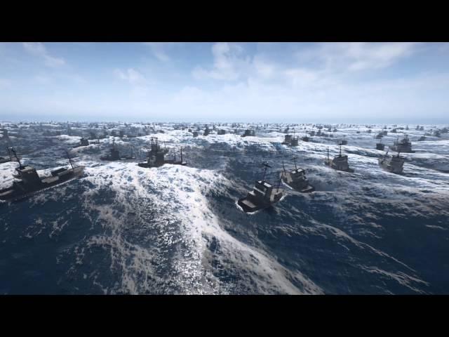 Thousand ships, Unreal Engine 4 with NVIDIA WaveWorks