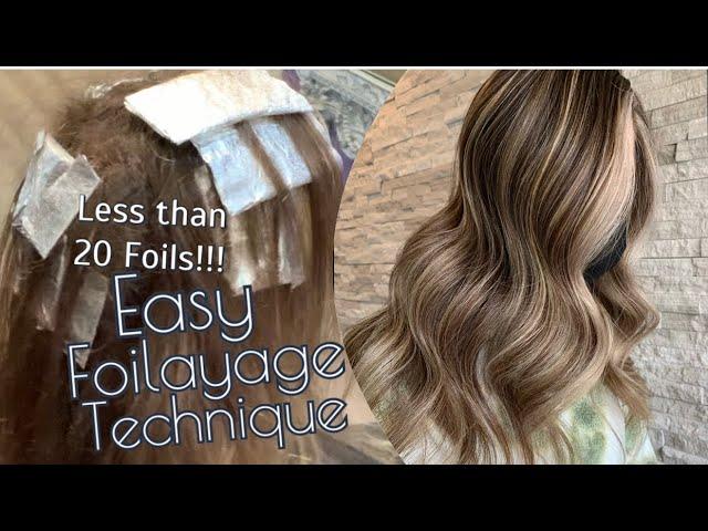 Easy FOILAYAGE Technique | Less Than 20 Foils Used To Create Blended Balayage