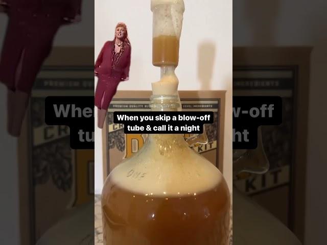 Don’t skip the blow-off tube! #beerbrewing