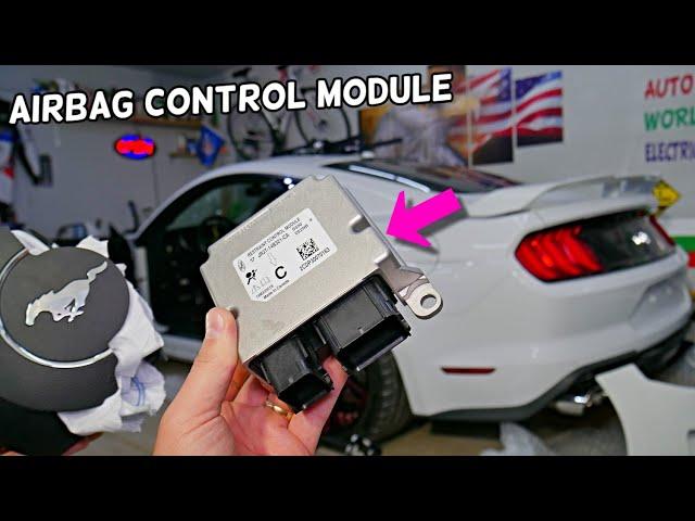 FORD MUSTANG AIRBAG CONTROL MODULE LOCATION REPLACEMENT, MUSTANG GT ECO BOOST 6G