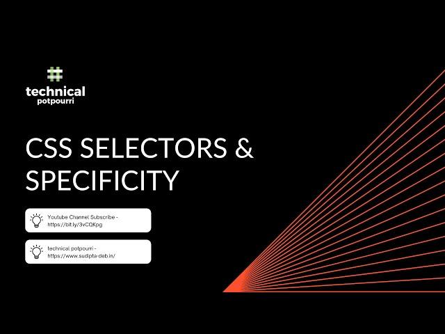 Learn Basic CSS Selectors in 15 Mins | Specificity Rules