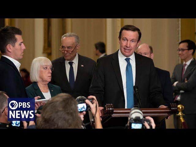 WATCH LIVE: Senate Democrats hold news briefing on Trump's crypto meme coin dinner