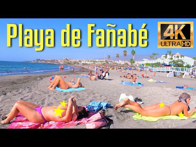 Playa de Fañabé // Beach Walk Tour Tenerife Spain December 2021 4K