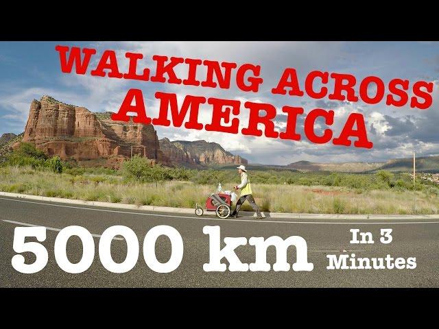 WALKING ACROSS AMERICA II 5000 km in 3 Minutes