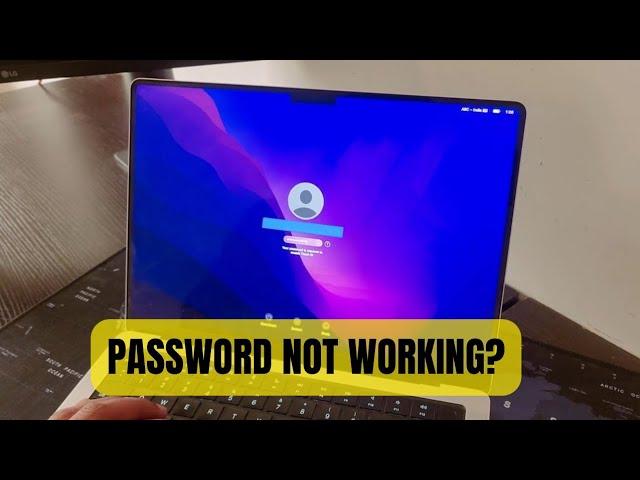 Macbook Not Accepting Password | reset password