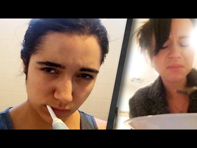 Girlfriends Try Their Boyfriends’ Morning Routines