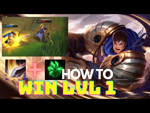 ALWAYS Win Lvl 1 with Garen - Wild rift