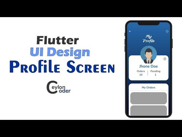 Flutter UI Design Tutorial | Profile Screen Design Flutter [Speed Code]