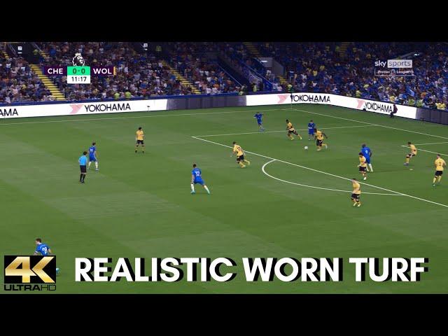 [4K] eFootball PES 2021 VirtuaRED V4.1 | Realistic Worn Turf  | Chelsea vs Wolverhampton