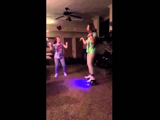 Aliyah dancing on hoverboard