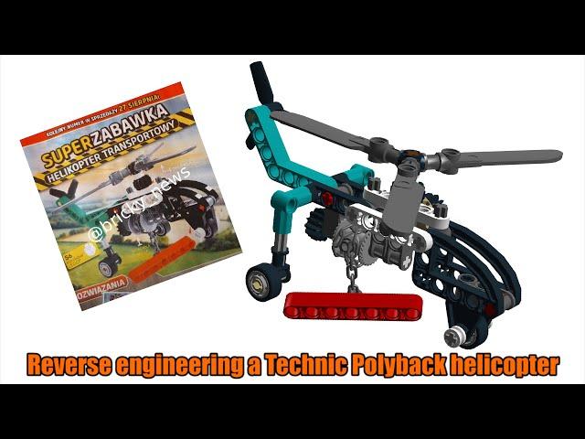 LEGO Technic Magazine Gift helicopter reverse engineered in Lego Digital Designer