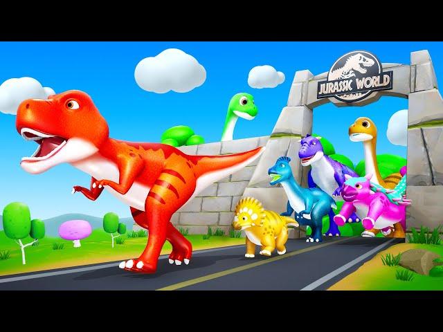 Crazy Dinosaurs Zoo Escape - Ankylosaurs Triceratops Trex Brontosaurus Allosaurus Funny Dinosaurs