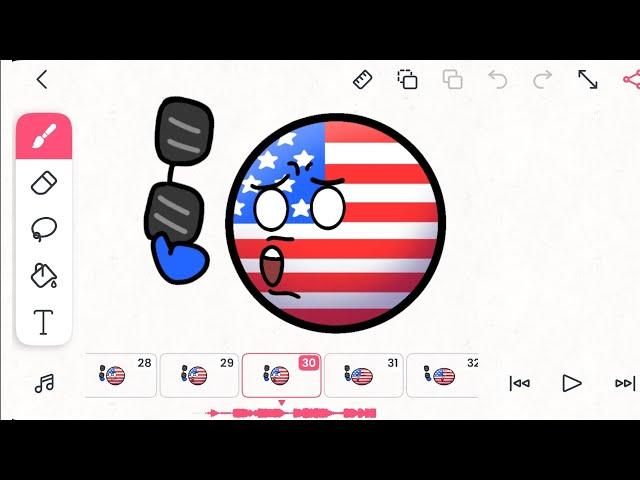 Flipaclip –  USA Ball meme animation