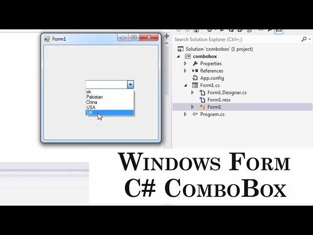 048 - Windows Form C# ComboBox Control Add Values