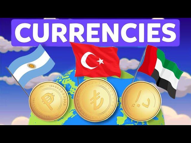 The most popular CURRENCIES in different countries - vocabulary for kids