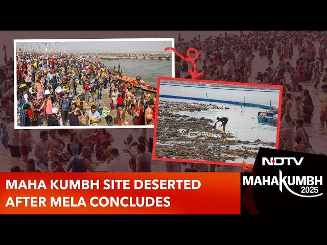 Mahakumbh News | From 60 Crore Devotees To Empty Ground: Maha Kumbh Site Wears Deserted Look