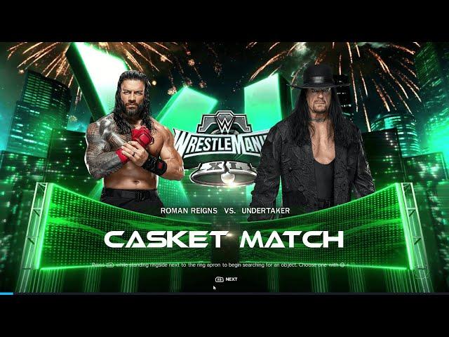 WWE 2K24 FULL MATCH — Roman Reigns vs. Undertaker — Wrestlemania Rematch!