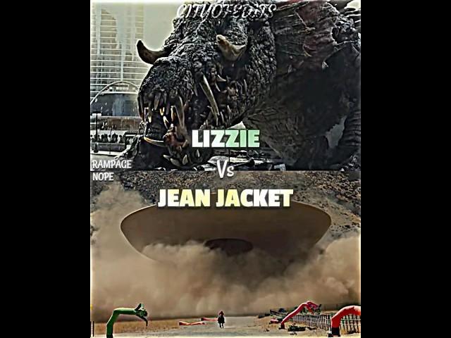 Lizzie vs Jean Jacket #nope #rampage #vsedit #vsbattle #jeanjacket #kaiju #kaijubattle #lizzie